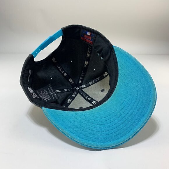 New York Yankees MLB Gray Blue New Era Snapback Hat Mens M/L - Picture 5 of 7